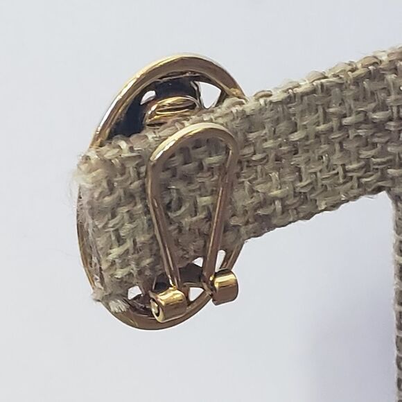 VINTAGE Faux Moonstone Clip-on Earrings - Picture 3 of 6